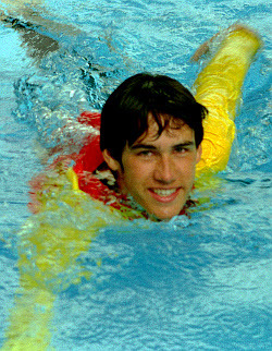 Lifeguard uniform in swimming pool